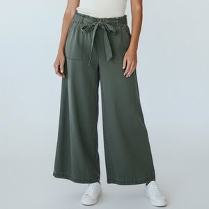 Universal Thread‎ Olive Green Wide Leg Drawstring Waist Trouser Pants Womens M